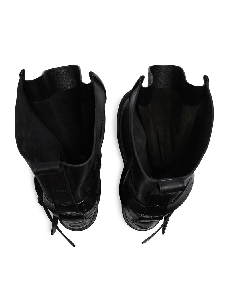 VENOM HIGH BOOTS IN BLACK CALFSKIN