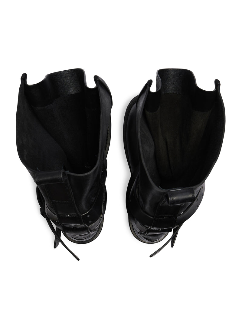 VENOM HIGH BOOTS IN BLACK CALFSKIN