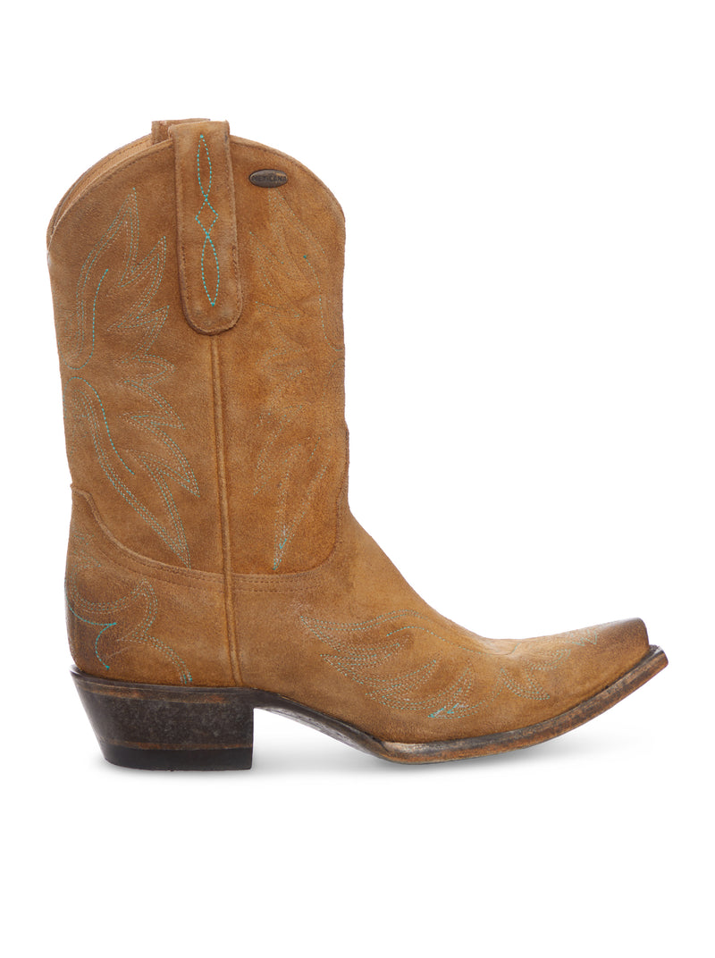 MEXICANA CAMEL SUEDE COWBOY BOOTS
