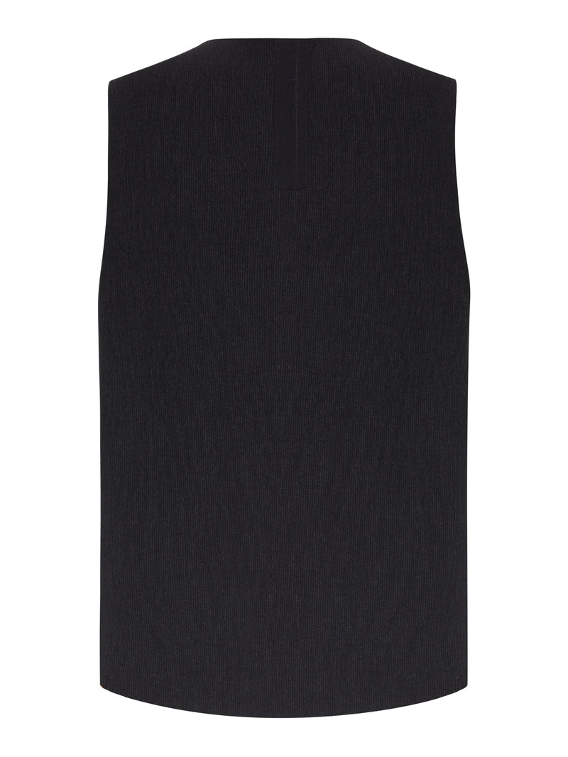 BLACK PINSTRIPED VEST