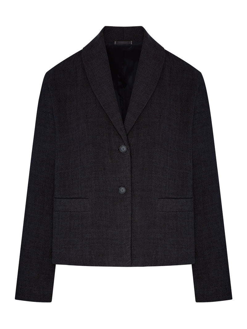 SINGLE-BREASTED JACKET WITH SHAWL LAPELS
