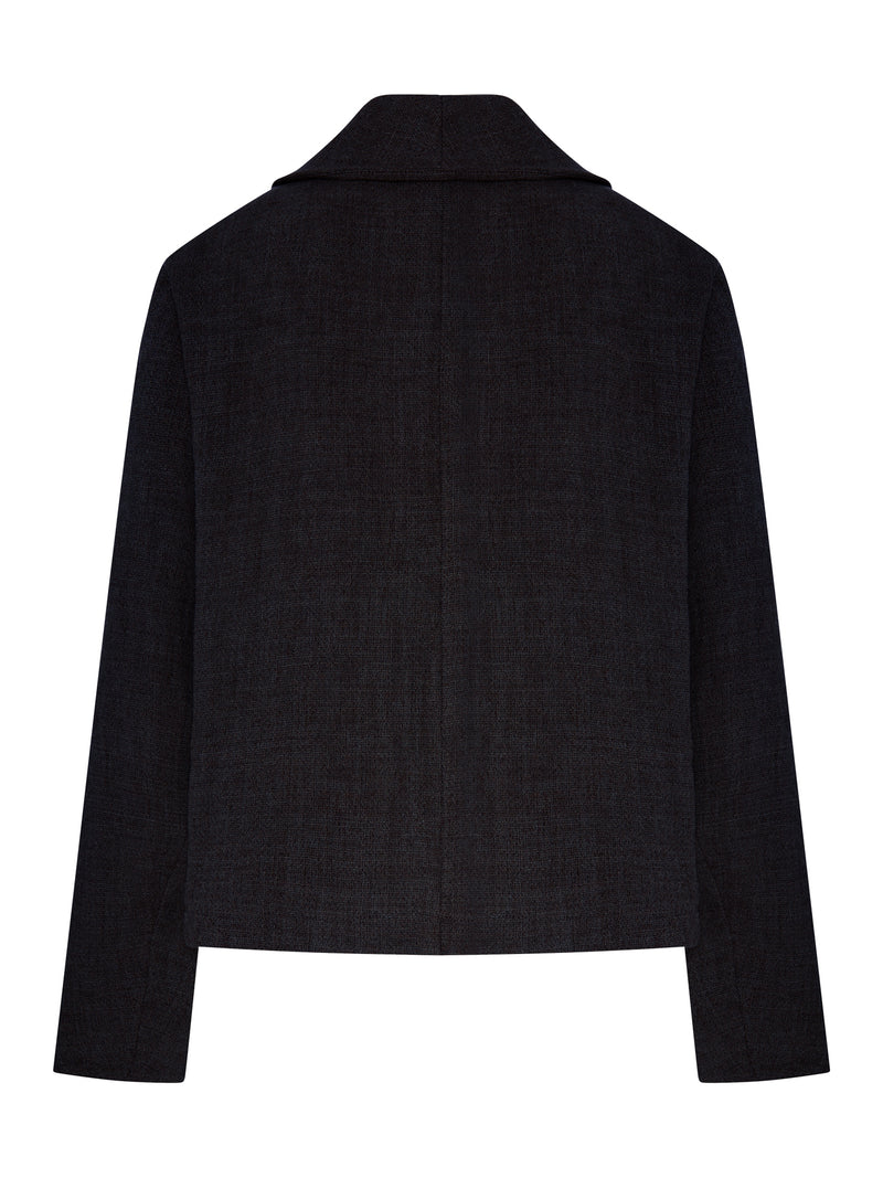 SINGLE-BREASTED JACKET WITH SHAWL LAPELS