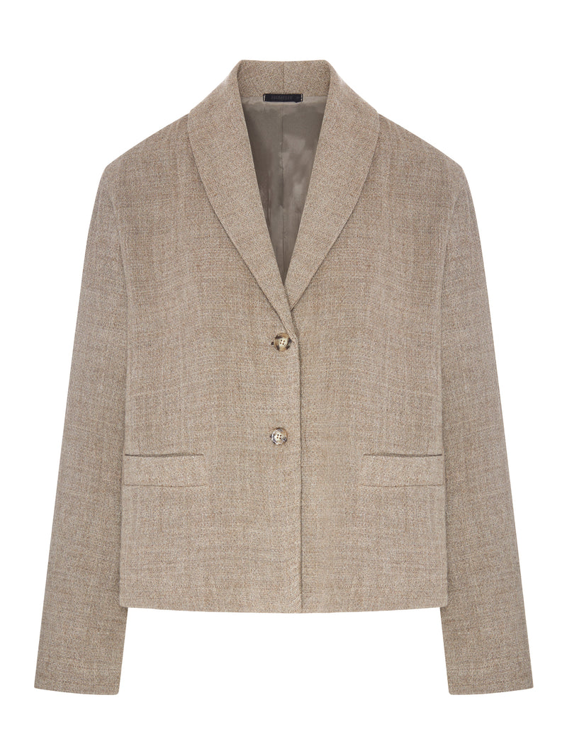 SINGLE-BREASTED JACKET WITH SHAWL LAPELS