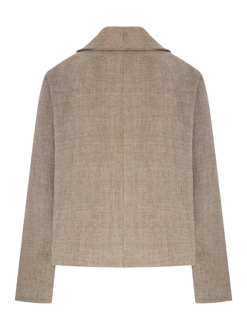 SINGLE-BREASTED JACKET WITH SHAWL LAPELS