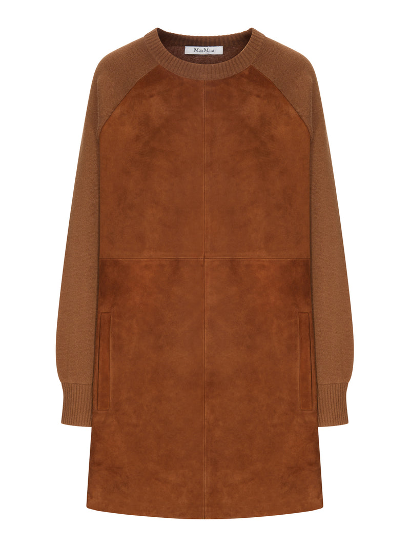 KNIT AND SUEDE DRESS