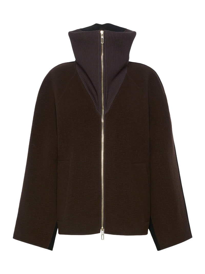 SHORT WOOL-CASHMERE COAT