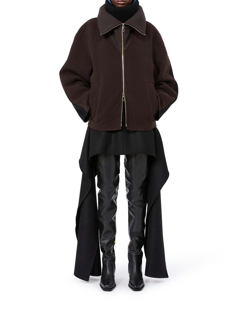 SHORT WOOL-CASHMERE COAT