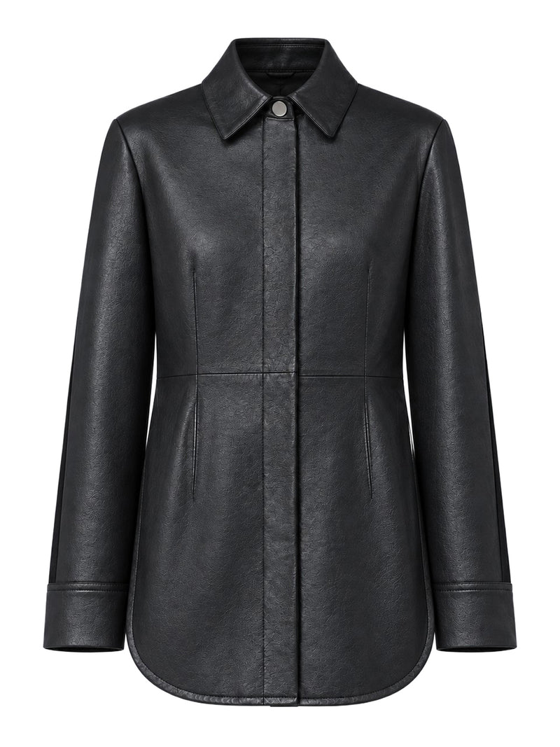 LONG LEATHER COCCOLE SHIRT