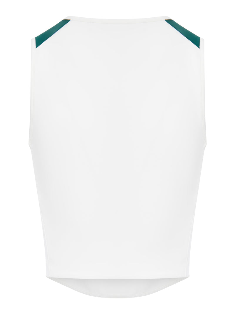 NEW BALANCE X MIU MIU TECHNICAL JERSEY SLEEVELESS TOP FEATURING COCO GAUFF