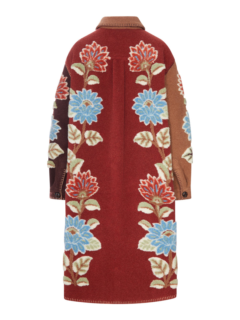 LONG COAT WITH FLORAL PATTERN