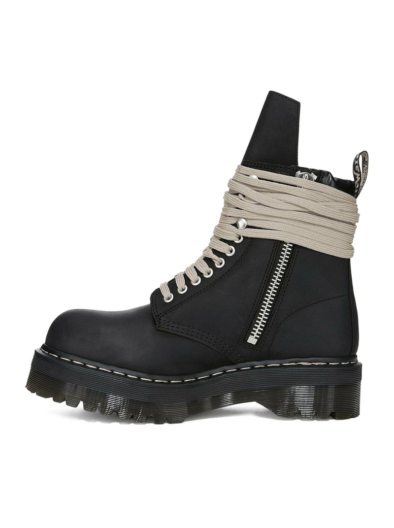 DR. MARTENS X RICK OWENS BOOT WITH QUAD SOLE AND STEEL TOE, IN OILED NUBUCK COWHIDE
