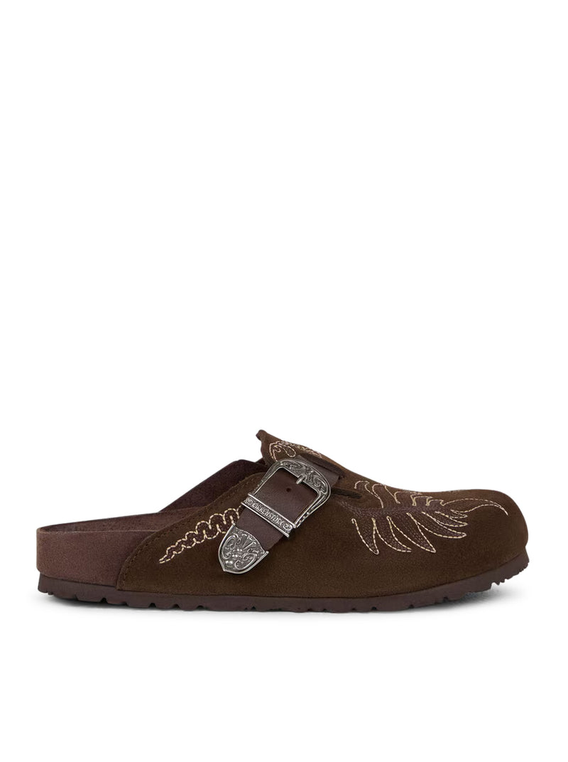 BOSTON SABOT IN EMBROIDERED SUEDE BIRKENSTOCK BY ETRO