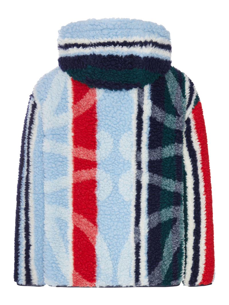 MULTICOLOR HOODED TEDDY JACKET