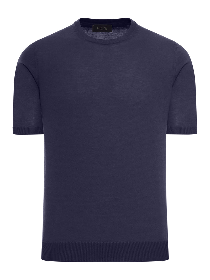 CREW NECK COTTON KNITTED T-SHIRT