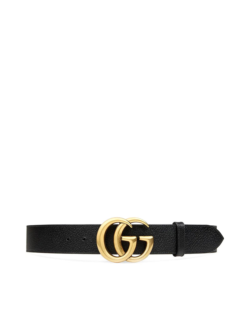 Black GG-jacquard coated-canvas and leather belt bag