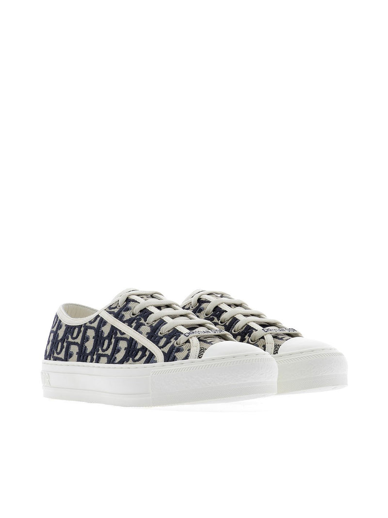 WALK`N`DIOR OBLIQUE EMBROIDERED COTTON SNEAKER