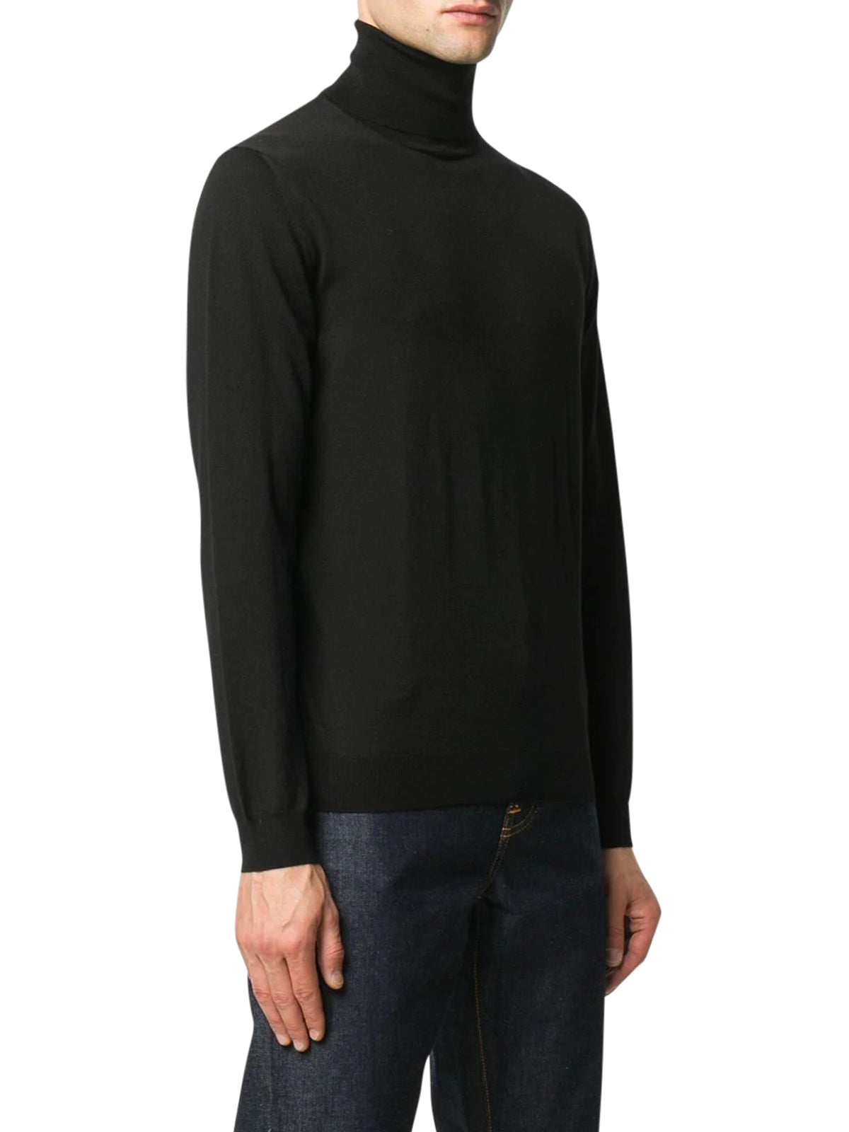 roll-neck fitted sweater