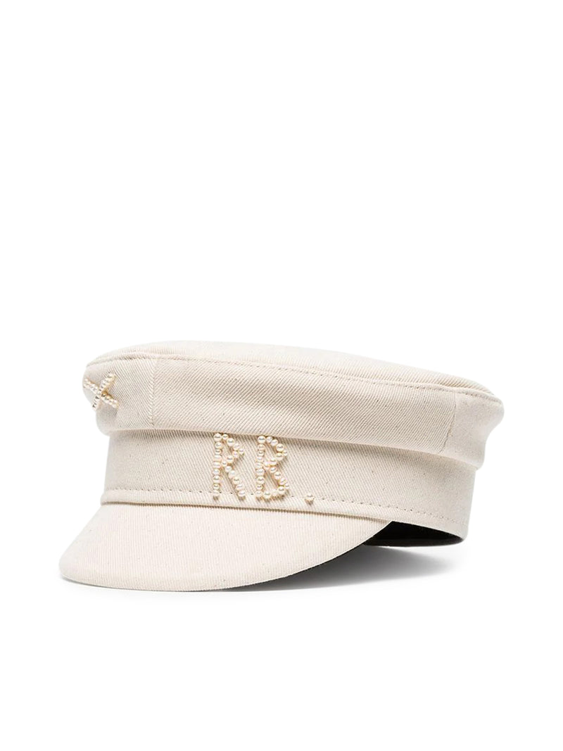beaded detail cotton cap