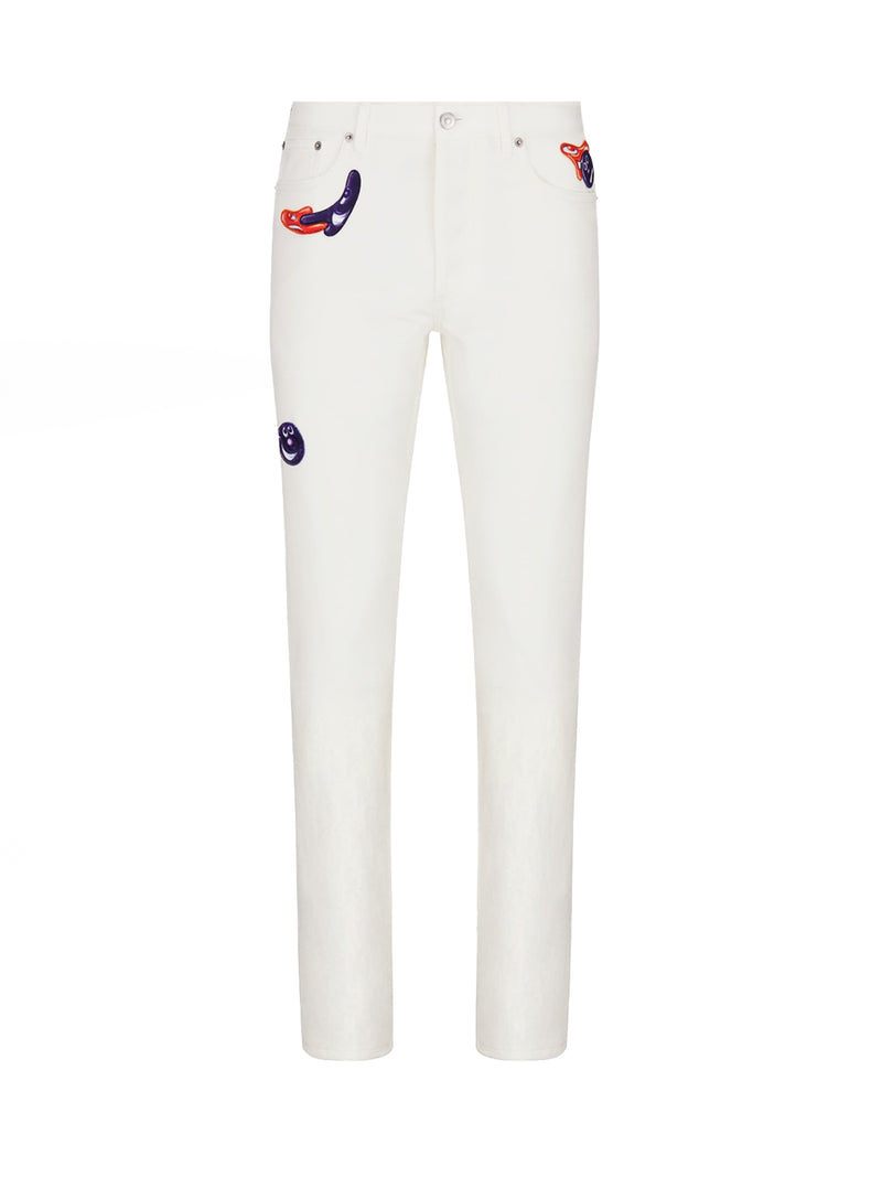 Dior and Kenny Scharf slim-fit jeans