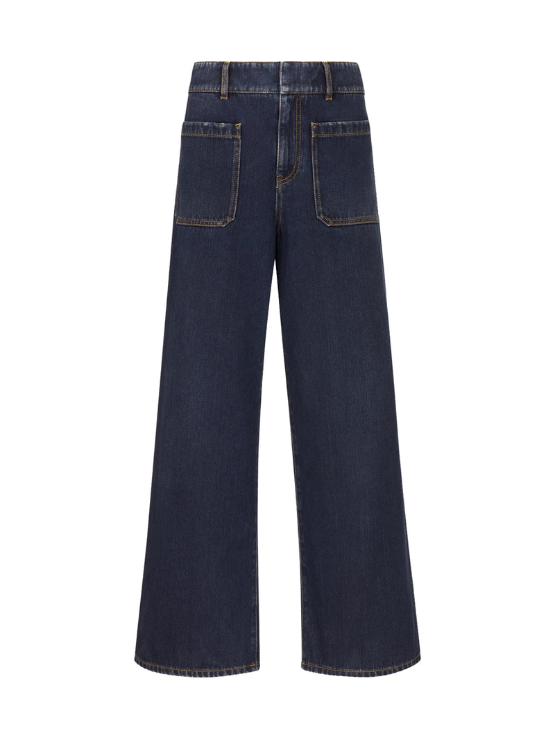 HAUTE COUTURE FLARED JEANS IN DENIM