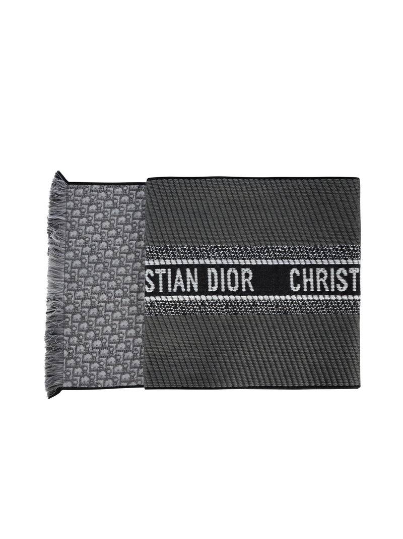 DIOR OBLIQUE UNIVERSITY REVERSIBLE SCARF