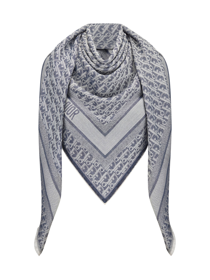 DIOR OBLIQUE DENIM SHAWL