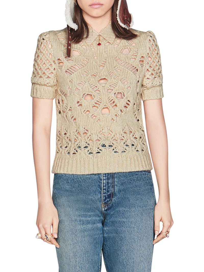 SHORT SLEEVE SWEATER