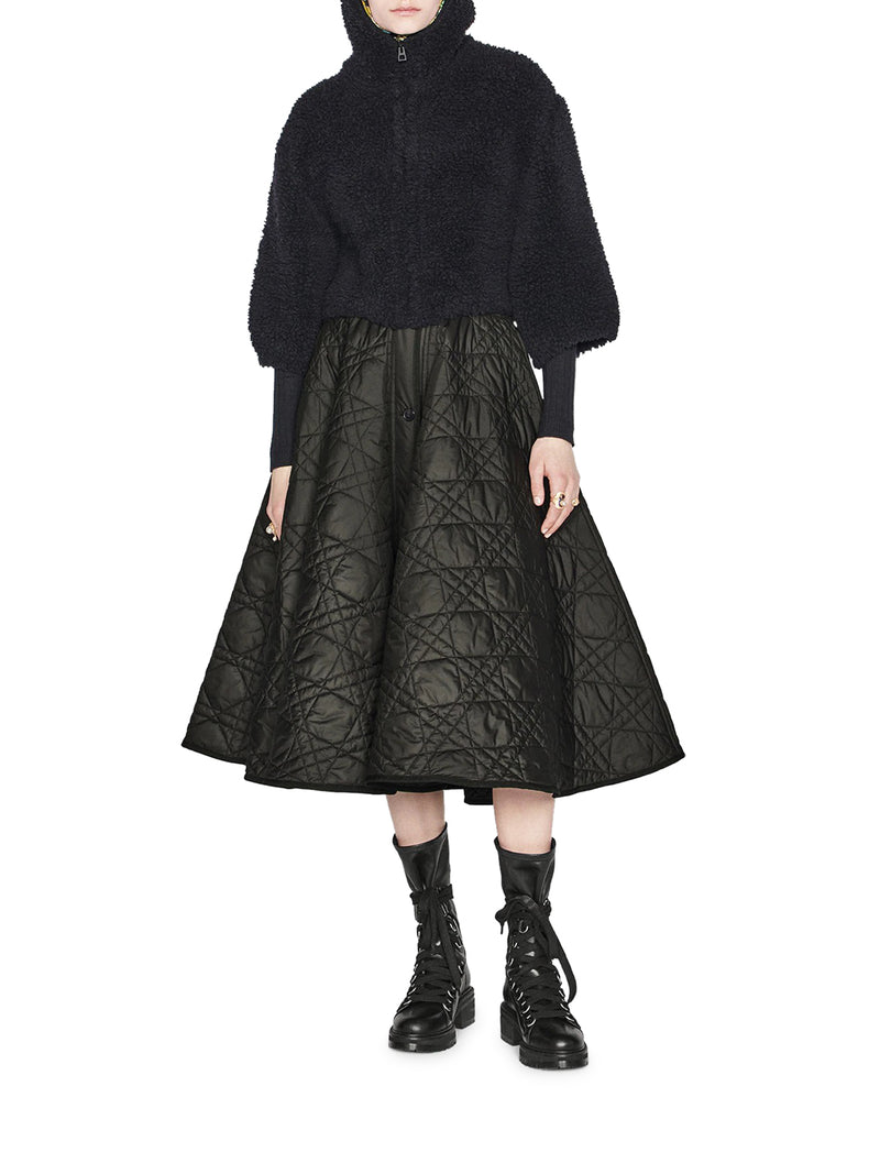 MACROCANNAGE MID-LENGTH SKIRT