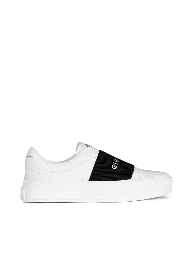 Sneakers in Leather with Givenchy Webbing - Givenchy - Woman