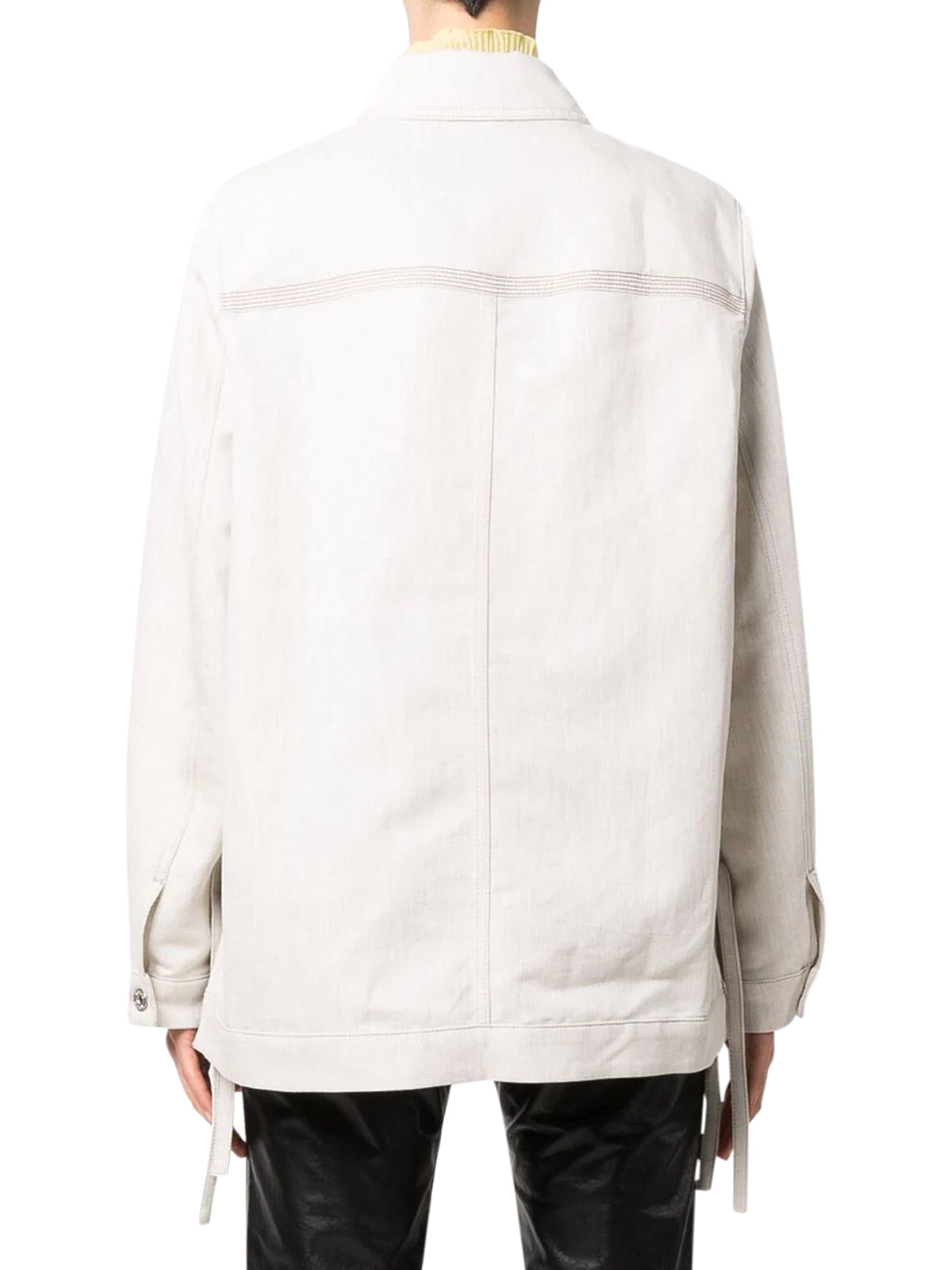 logo-patch buttoned-up jacket