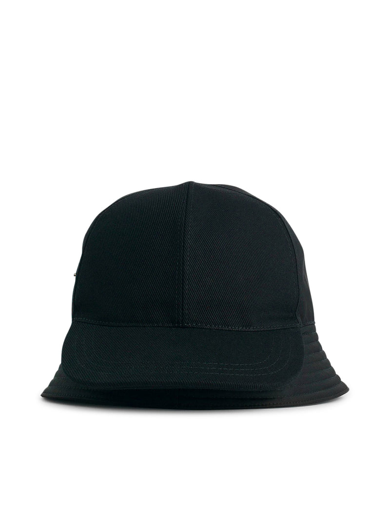 Prada men`s black re-nylon bucket hat