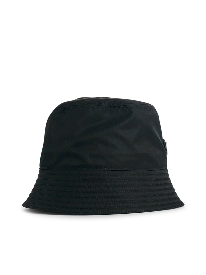 Prada men`s black re-nylon bucket hat