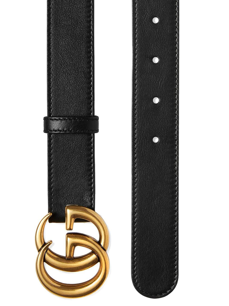 Leather belt with Double G buckle – Suit Negozi Row