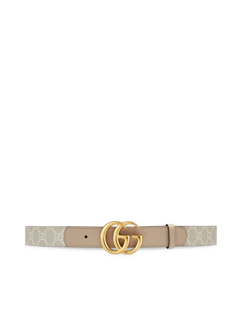 Gucci: Brown Thin GG Marmont Belt