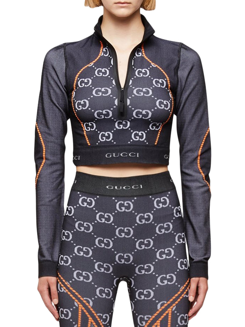 Gucci GG Jacquard Crop Top | Harrods SA