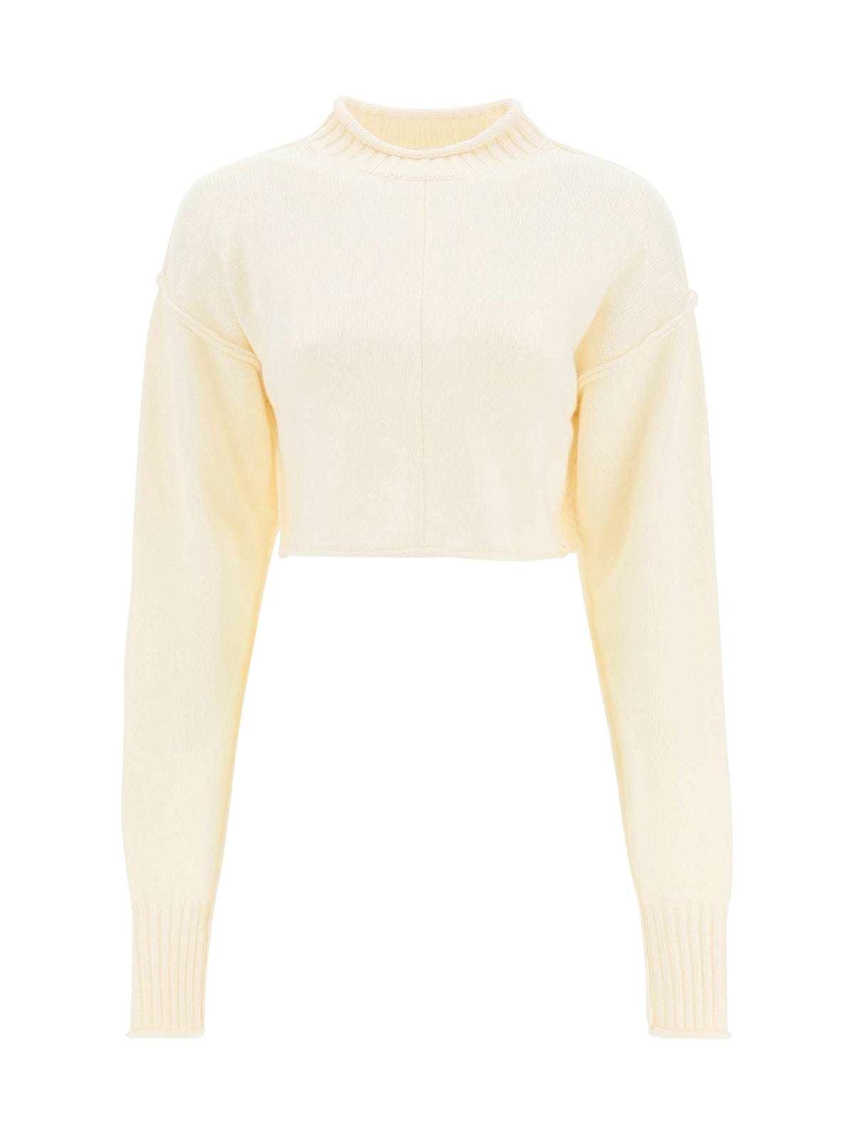 Crewneck sweater in wool and cashmere