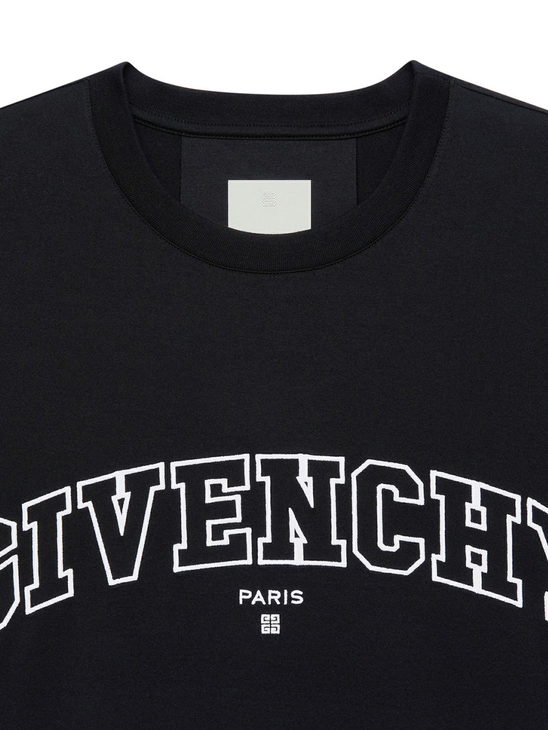 T-shirt in GIVENCHY College embroidered jersey