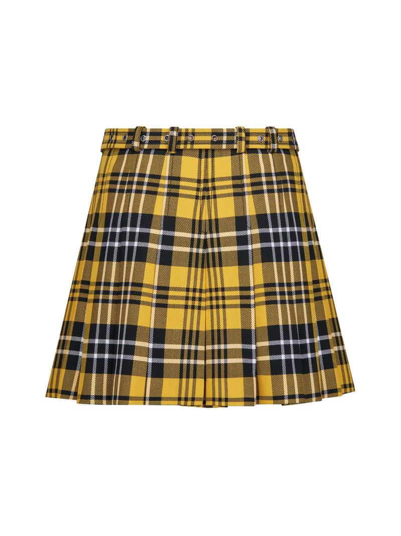 PLEATED MINISKIRT WITH BELT