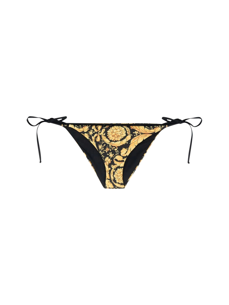 VERSACE Basic bikini bottoms in black/ gold