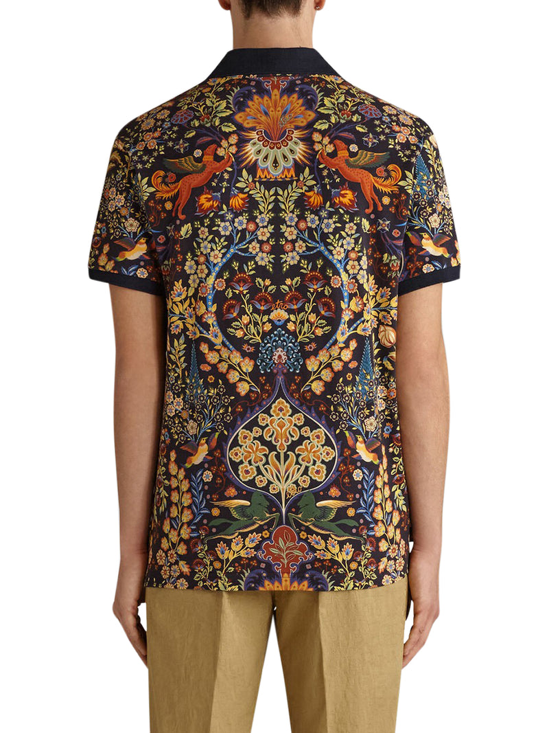 FLORAL POLO WITH MYTHOLOGICAL ANIMALS