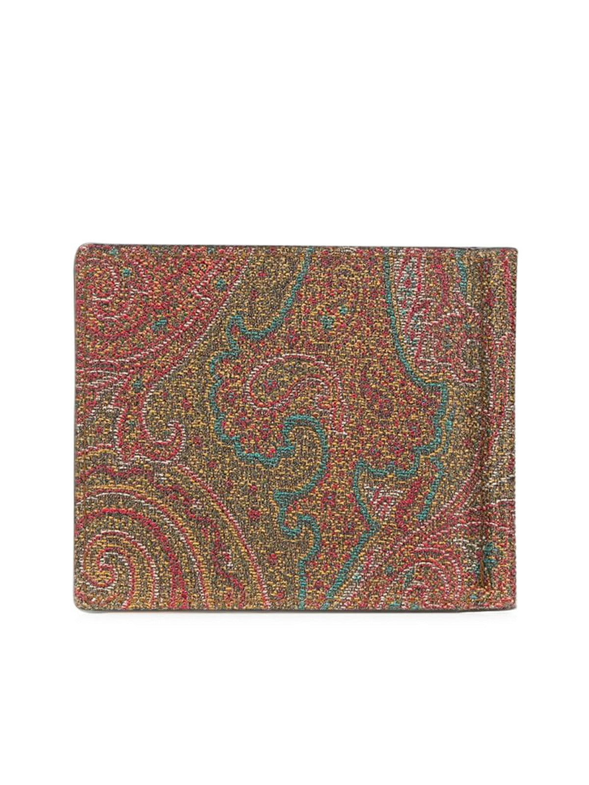 Bi-fold wallet with paisley print