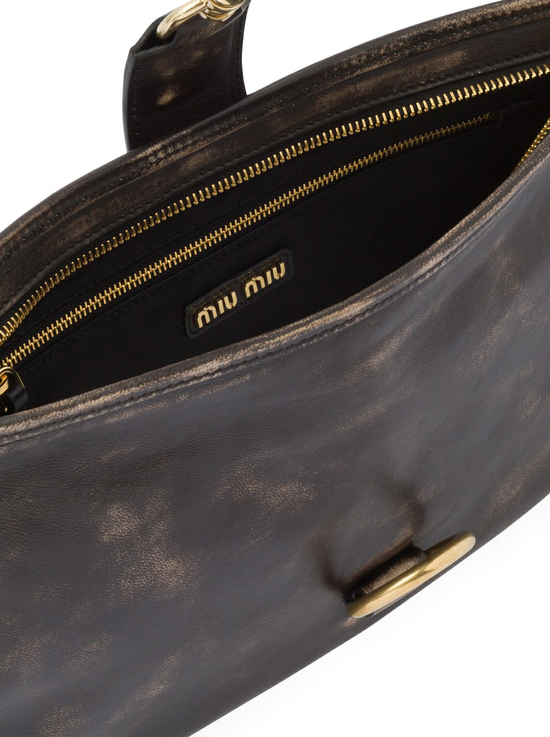 Shoulder Bags  Women Miu Miu Leather shoulder bag with snap hook