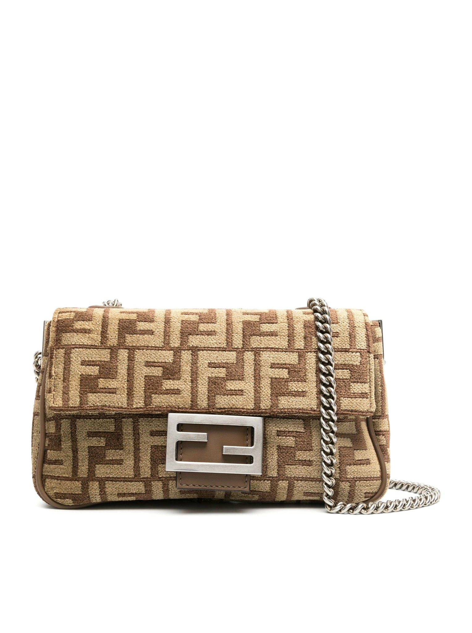 Fendi Baguette Nappa Leather Midi Chain Shoulder Bag (Shoulder bags,Chain  Strap)