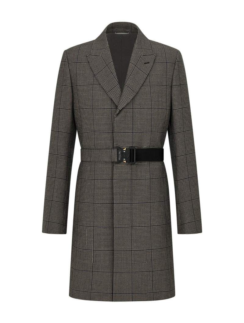 COAT WITH BELT WITH "CD" BUCKLE