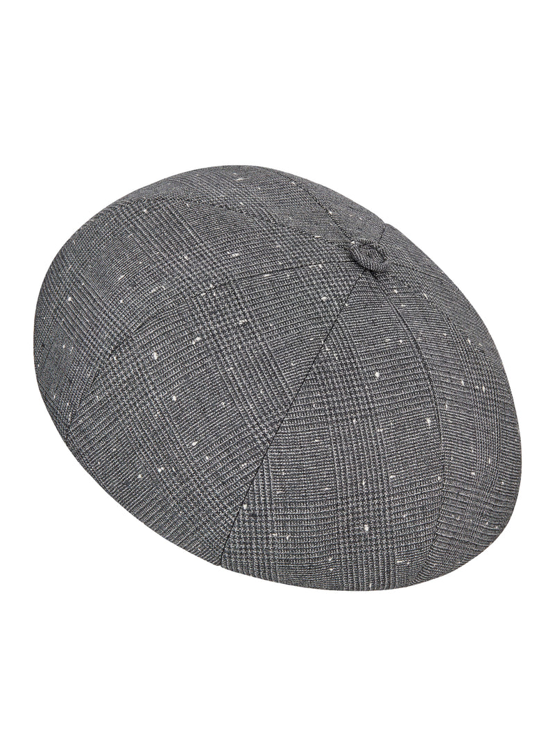 Gray wool blend canvas with Prince of Wales motif