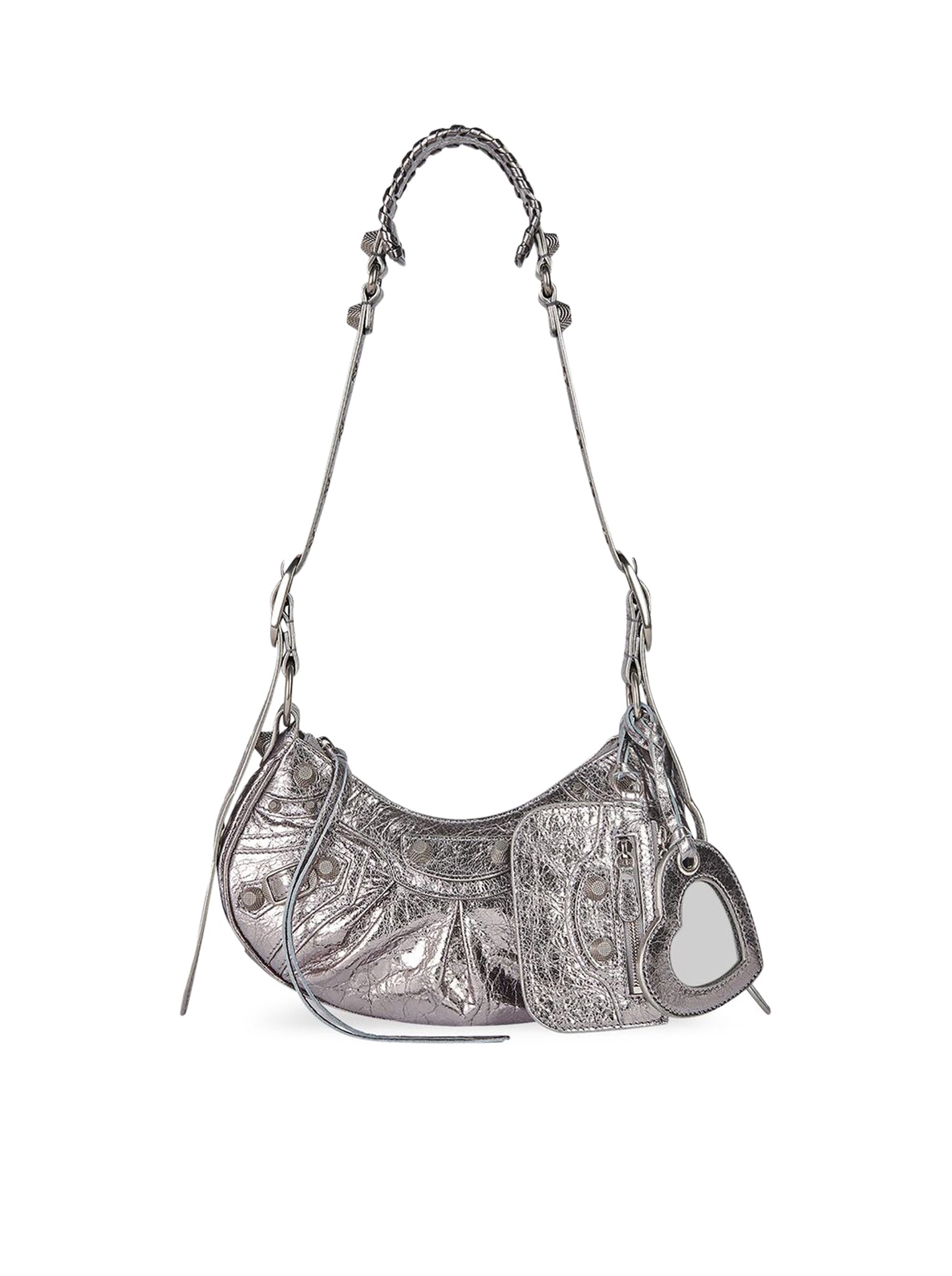 LE CAGOLE XS METALLIC SHOULDER BAG