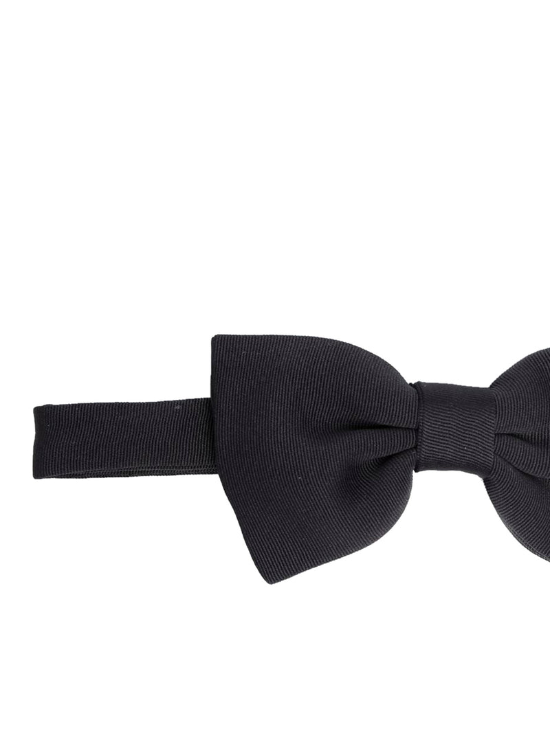 Horsebit Jacquard Wool And Silk Bow Tie in Black - Gucci