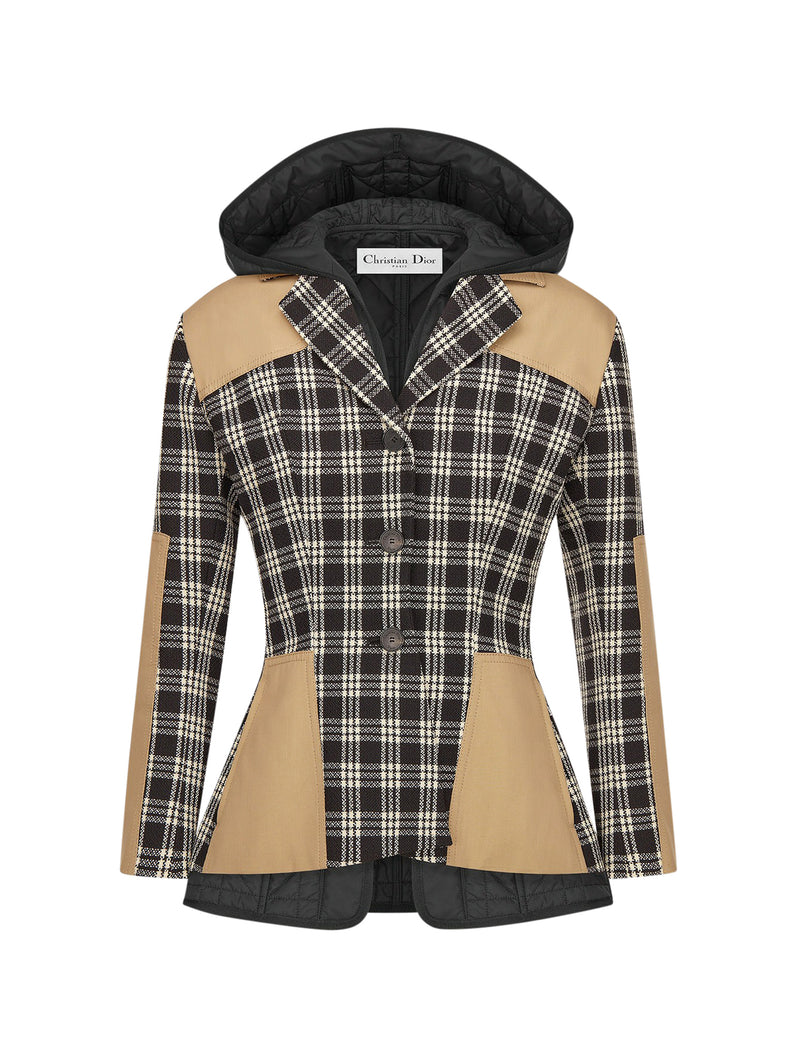 Check`n`Dior white and black wool