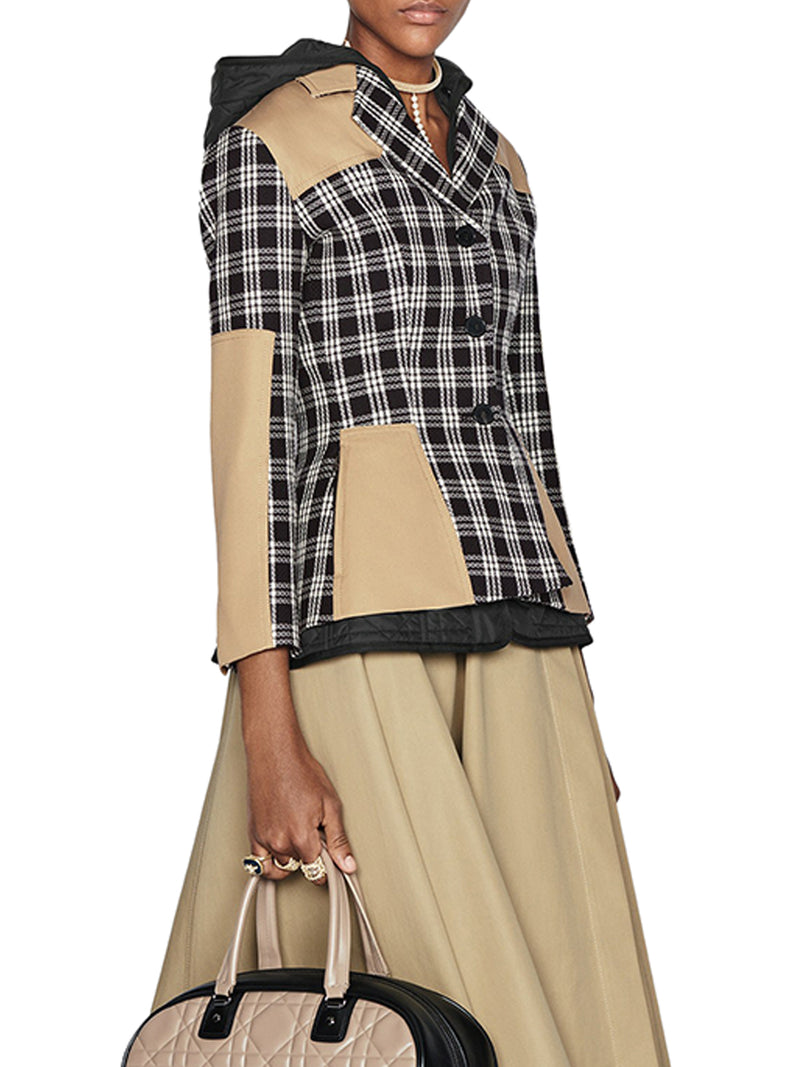 Check`n`Dior white and black wool