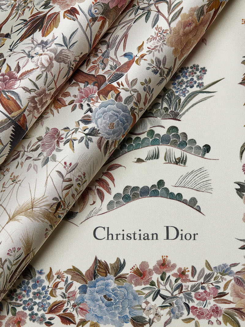 DIOR JARDIN D`HIVER SQUARE SCARF